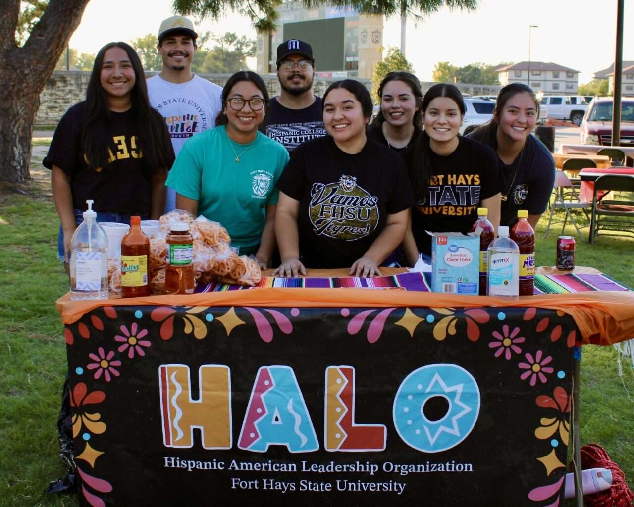 Fort Hays State University Hispanic American Leadership Organization student officers. Photo by Tony Guerrero/Hays Post