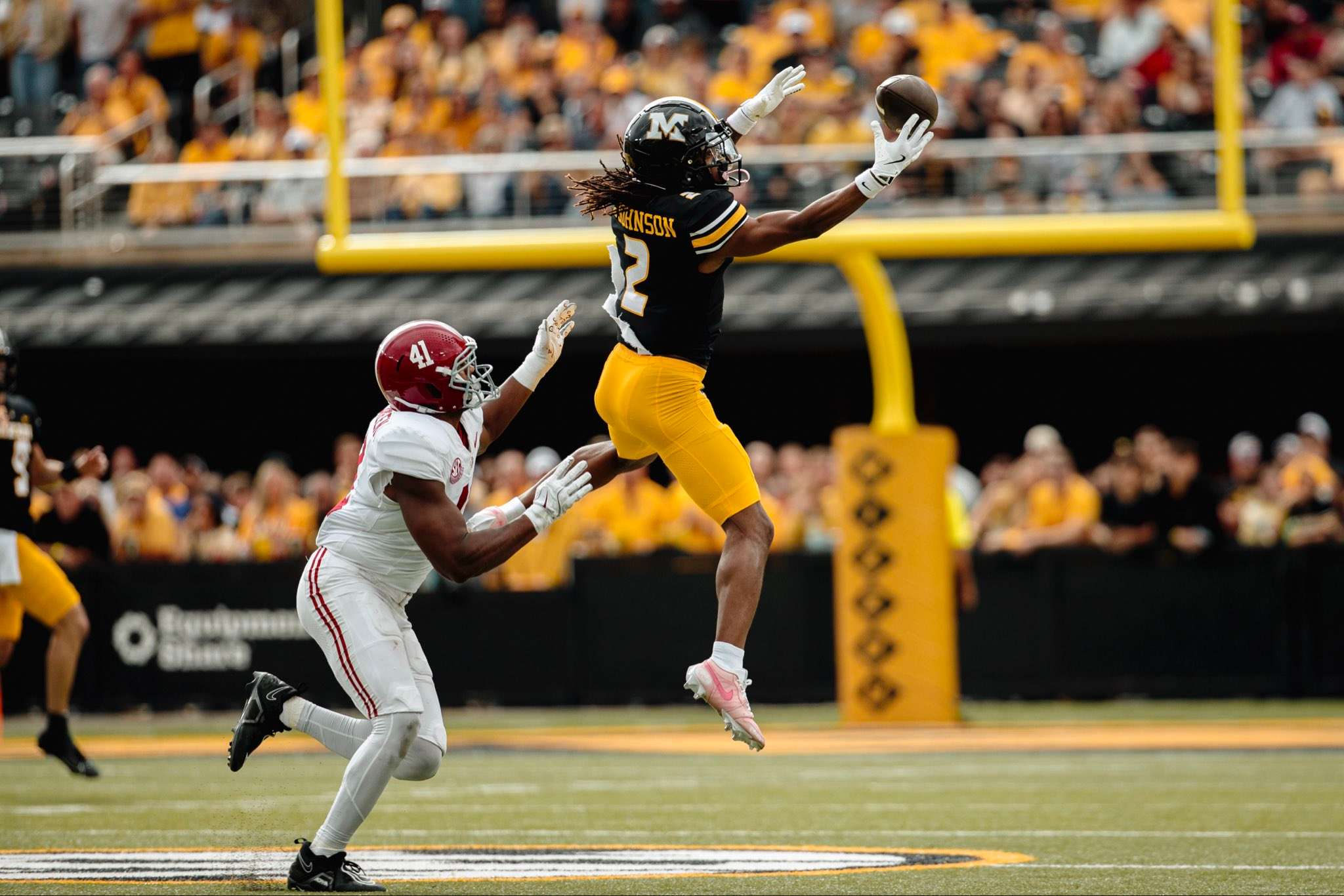 The Missouri Tigers fell just short of a win in a tough fight against Alabama, falling 27-24 in their first Top 15 battle since 1979/ Photo courtesy of Mizzou Football on X