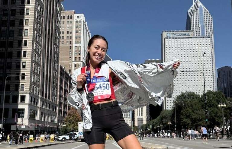 Great Bend's Rubi Spray finished 1,373rd out of nearly 25,000 women running in Sunday's Chicago Marathon. Her time of three hours and 16 minutes qualifies her to run in the 2027 Boston Marathon.