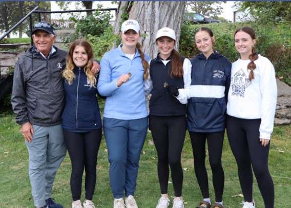 The TMP-Marian girls' golf team after finished third at the Larned 3-1A Sub-State. (Courtesy photo)