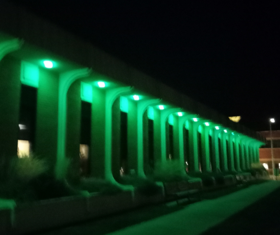 Lincoln Count Court House lit up in 2024 for Operation Green Light for Veterans. Oct. 13, Lincoln County Government announced plans to participate in the NACo event in 2025. 