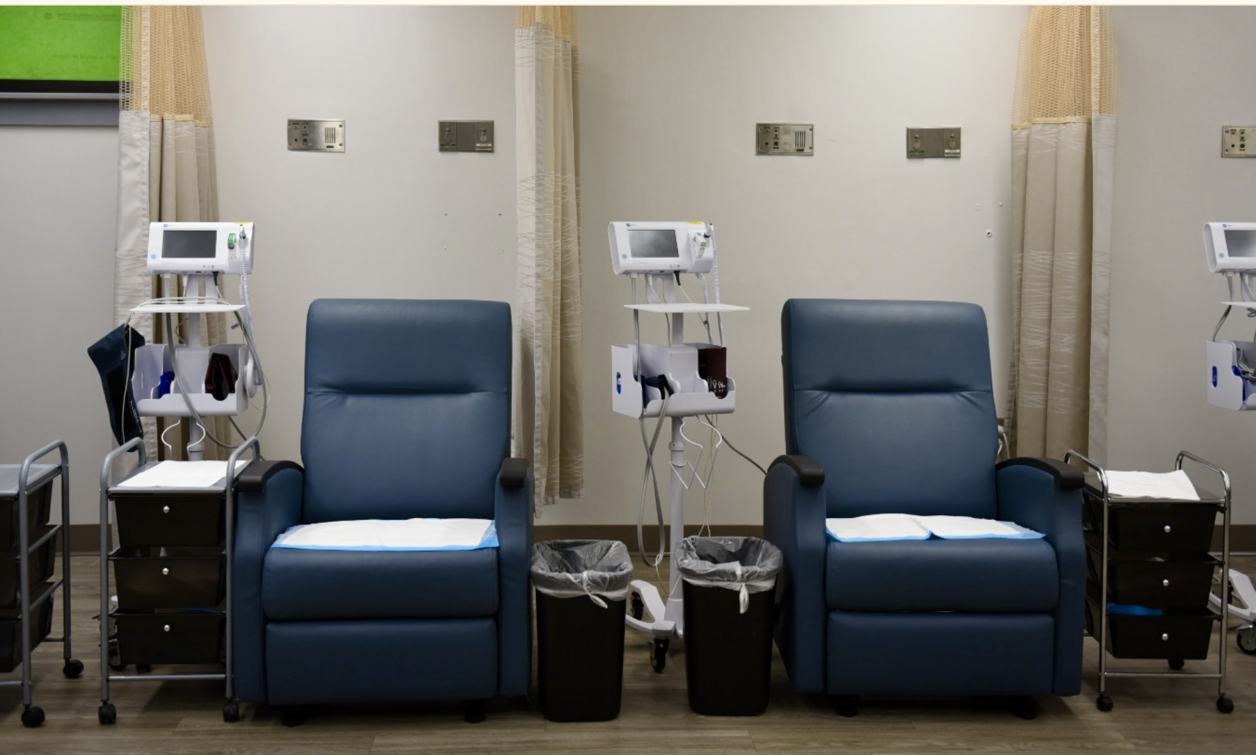 A recovery room at the Planned Parenthood Great Plains office is pictured on June 21, 2024, in Overland Park, Kansas (Anna Spoerre/Missouri Independent).