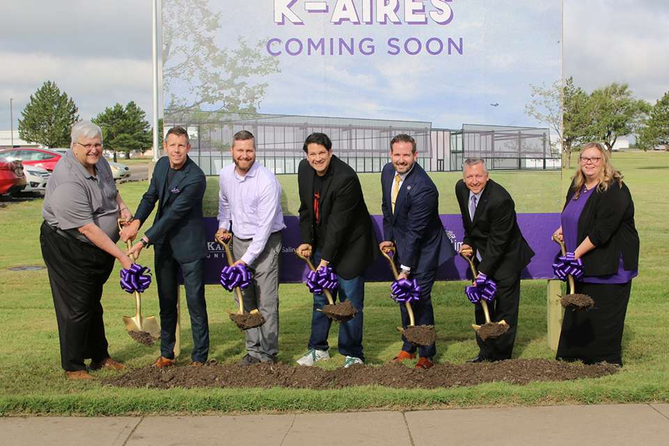 In 2024, K-State Salina and Pure Imagination Labs broke ground on the new K-AIRES facility. Courtesy of KSU Salina