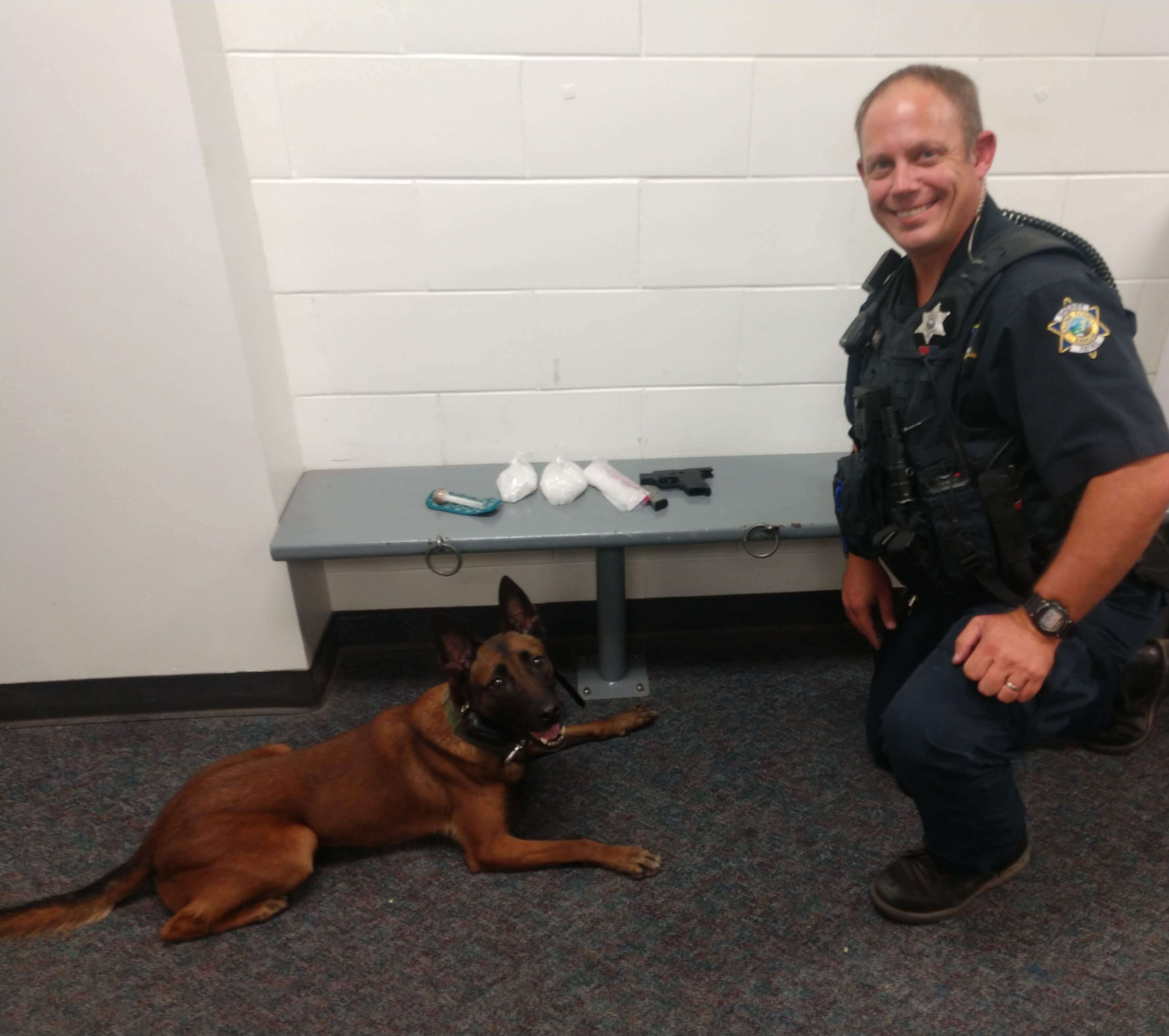 K9 Maggie with Deputy Craig Norris. Courtesy of Saline County Sheriff's Office