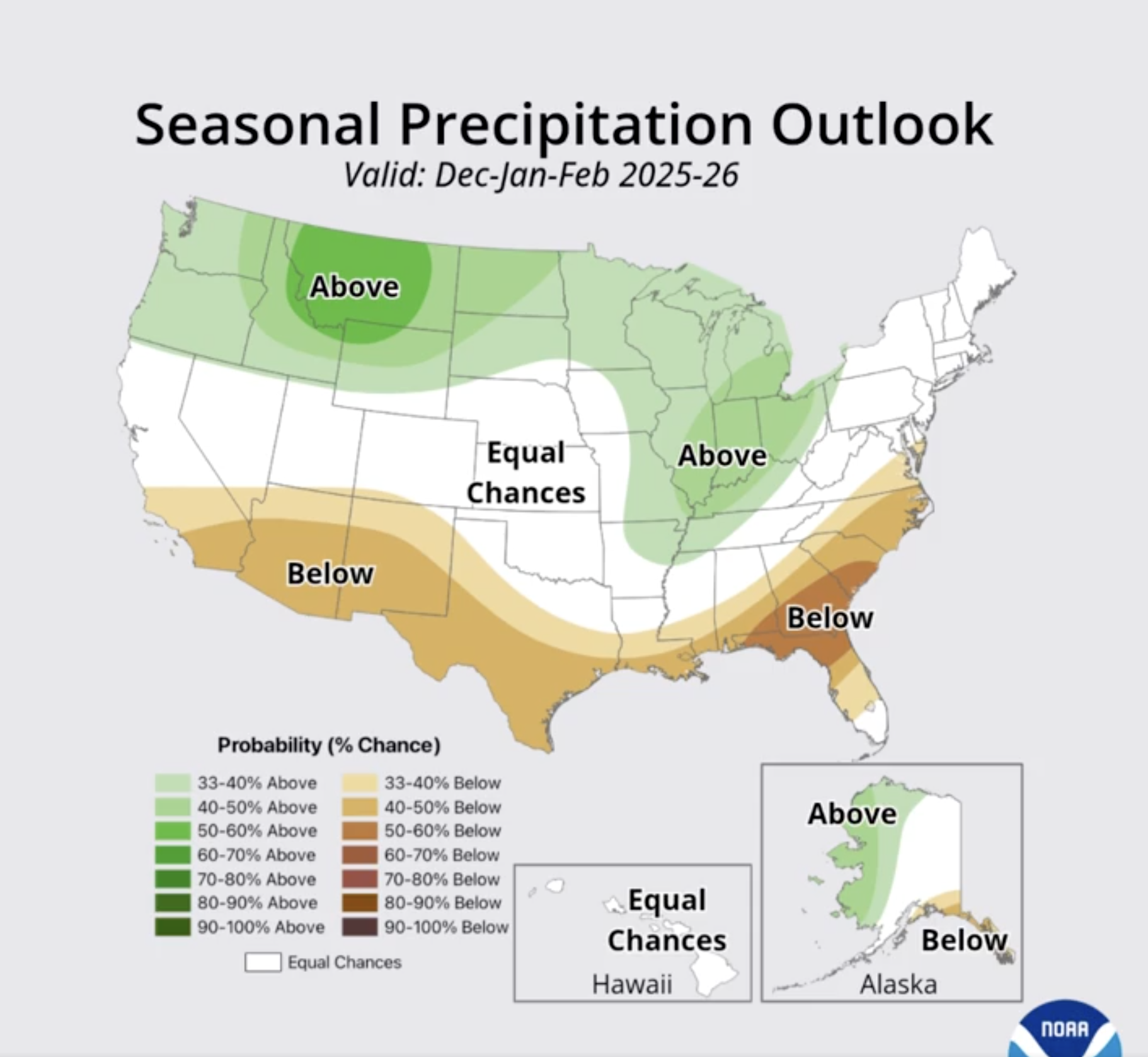 Highlights of the National Weather Service winter outlook