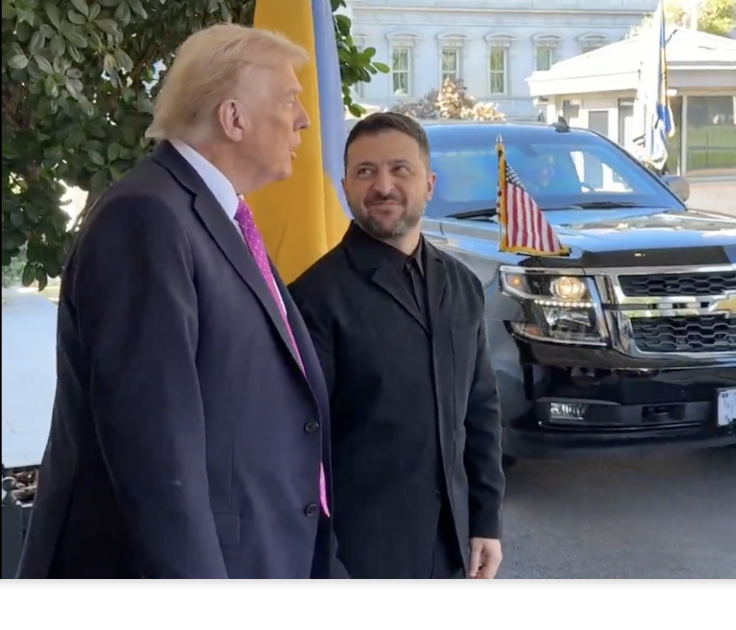 President Trump welcomes President Zelensky to the White House on Friday- image from White House video