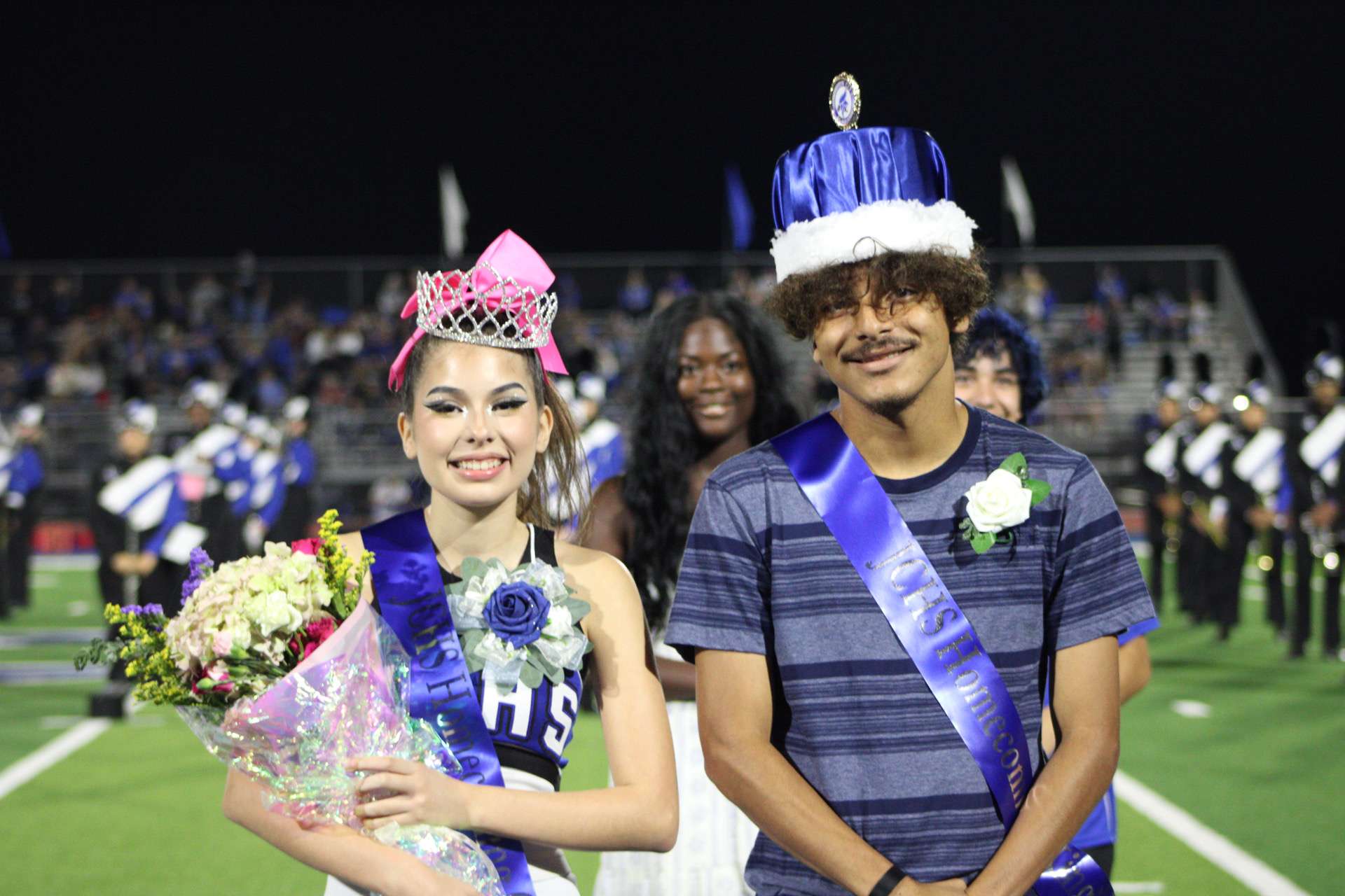 Pictured is the 2025 Fall Homecoming King and Queen. On the left, Alana Gaytan, and on the right Julian Bateast. (Photo courtesy of Callie Jones). 
