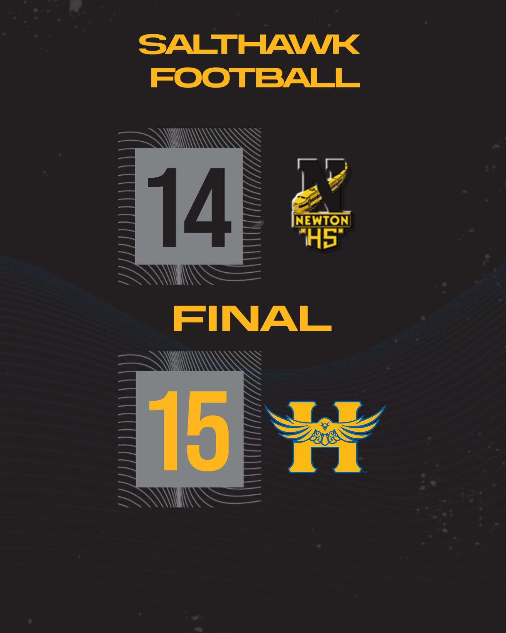 Final - Salthawks 15, Newton 14