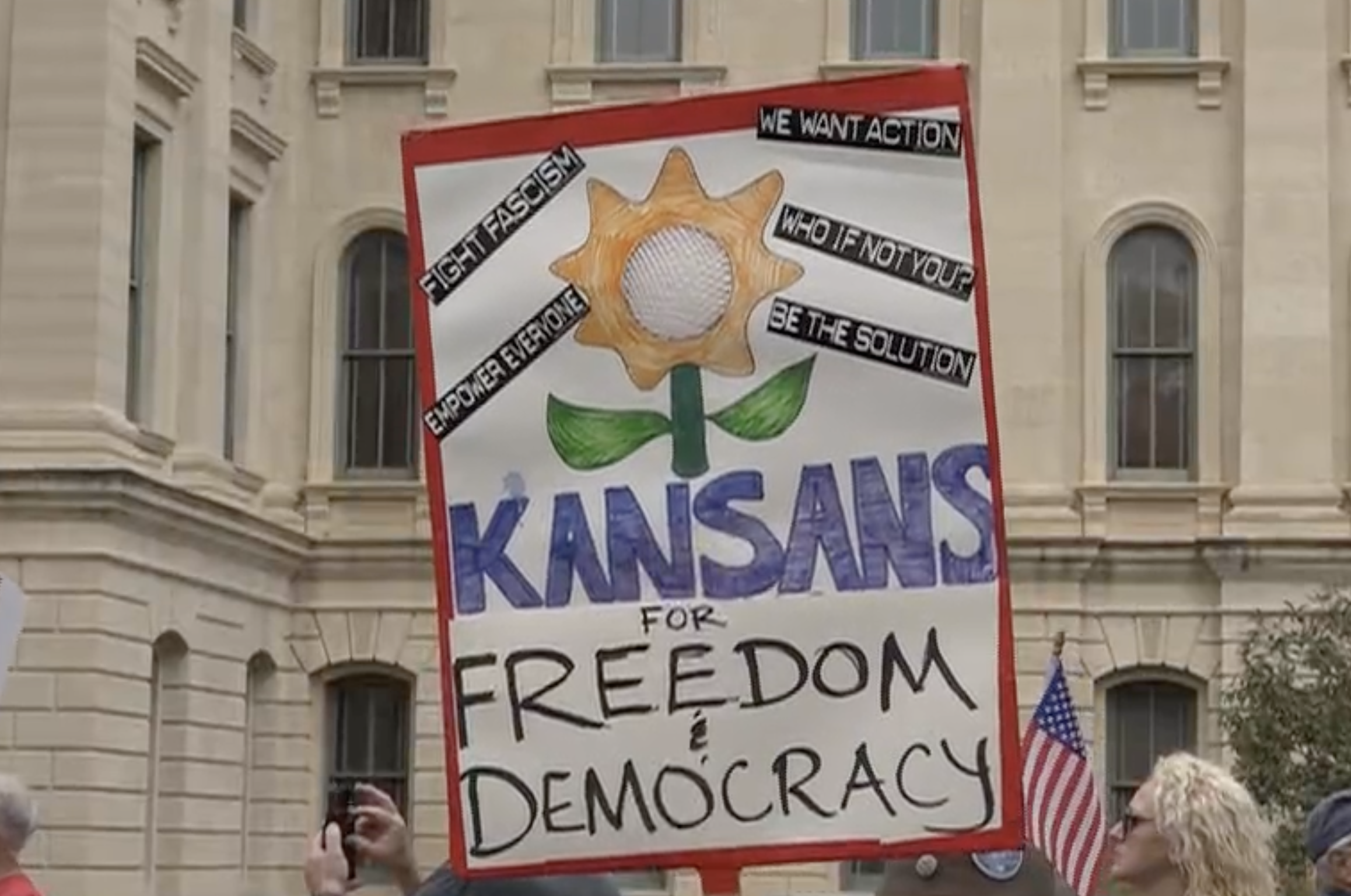 Protest rally at the State Capitol in Topeka --photo courtesy WIBW TV