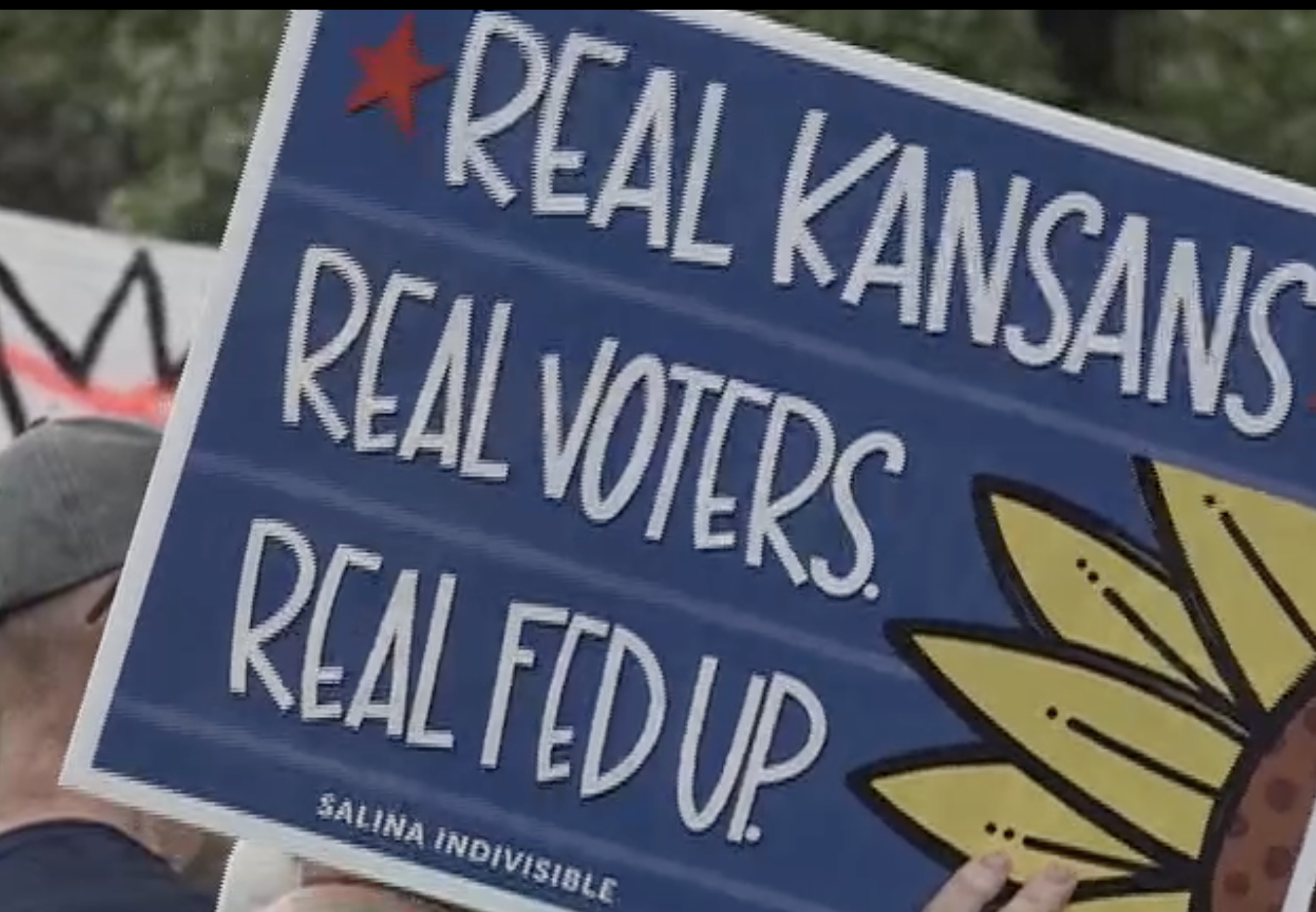 Protest rally Saturday in Topeka -photo courtesy WIBW TV