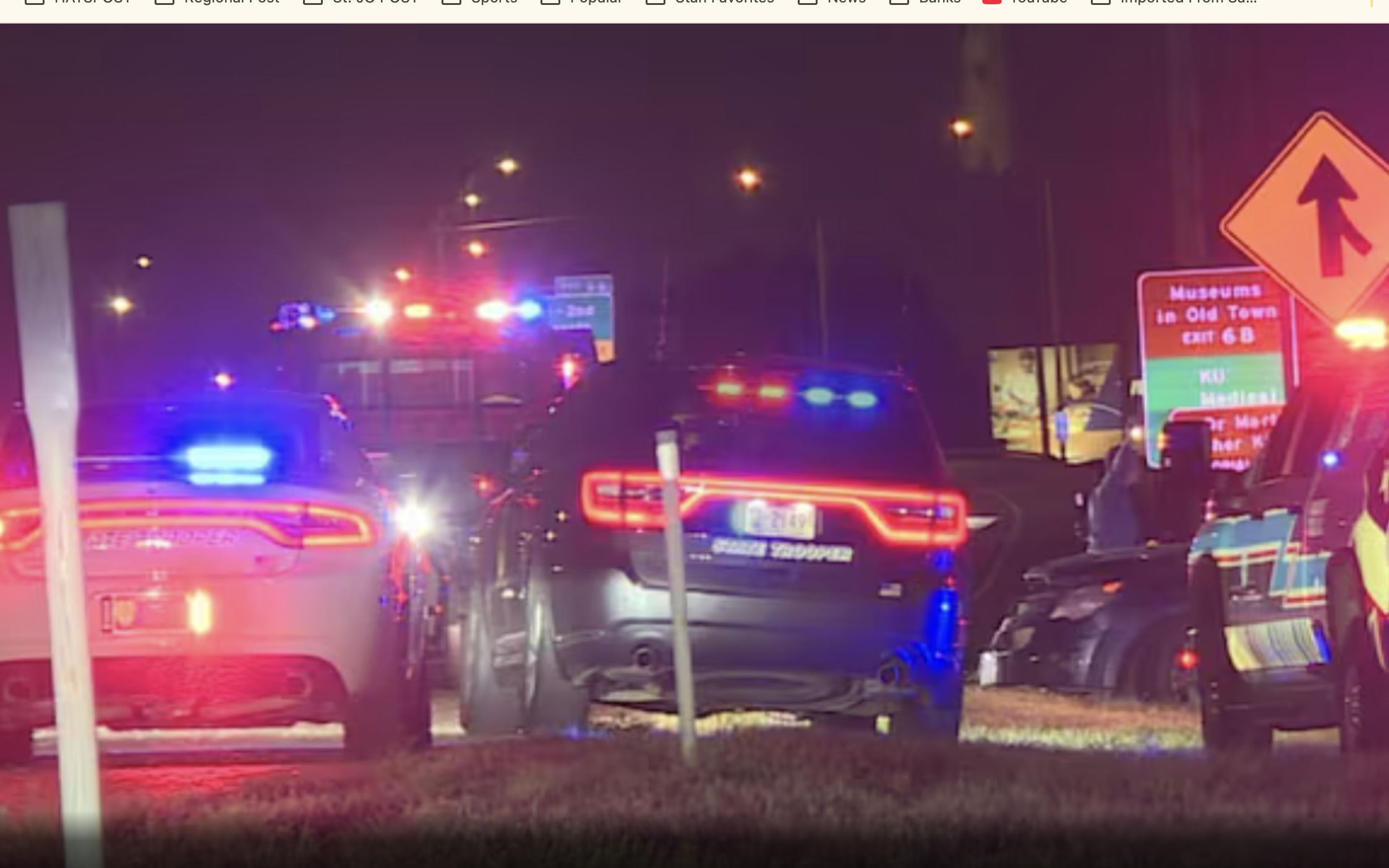 First responders at the scene of the fatal crash -photo courtesy KWCH