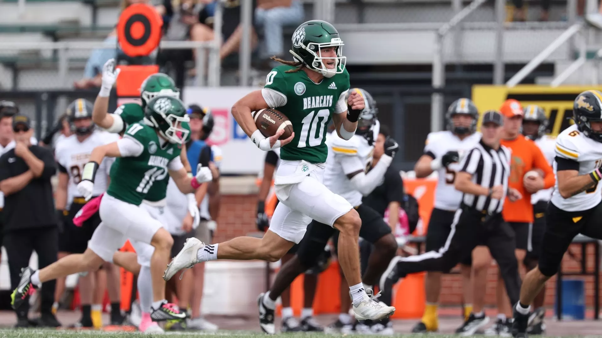 Zechariah Owens rushed for 164 yards and two touchdowns as the Northwest Missouri State Bearcats put together 437 yards on the ground in a dominant 52-3 win over Fort Hays State on Saturday/ Photo courtesy of Aaron Hare-Northwest Athletics