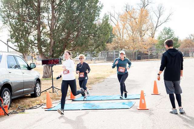 This photo depicts action at last year’s Sunflower Diversified Services Turkey Trot. This year’s event is set for Saturday, Nov. 22.