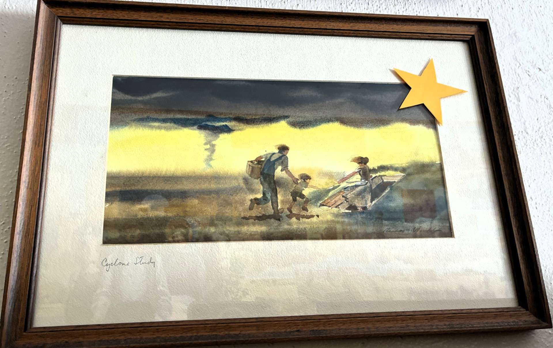 Rudolph Wendelin's "Cyclone Study" in displayed in the Rawlins County Museum in Atwood. Photo by Karen Madorin
