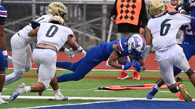 For the second-straight week, Blue Dragon sophomore Kordell Gouldsby is named the KJCCC Special Teams Player of the Week. (Andrew Carpenter/Digital Fox Photography)