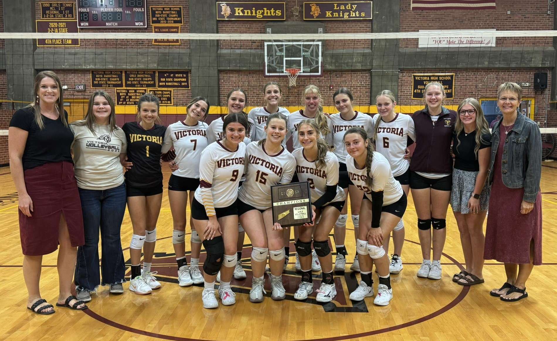 The Victoria volleyball team went 2-0 to win their own 1A-II regional Tuesday in Victoria, Kan. (Courtesy photo)