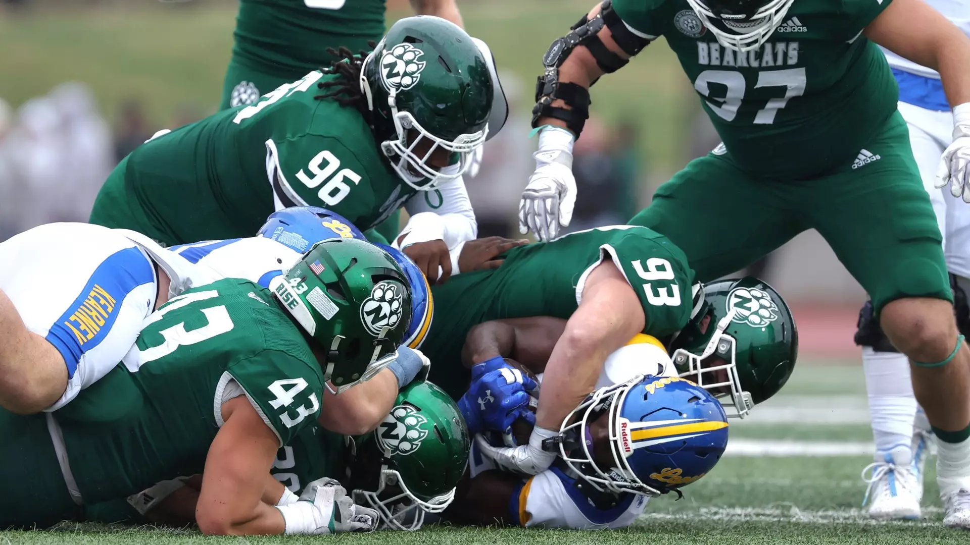 The Northwest Missouri State defense was strong on homecoming, recording the first shutout of the season beating Nebraska Kearney 14-0/ Photo courtesy of Aaron Hare-Northwest Athletics