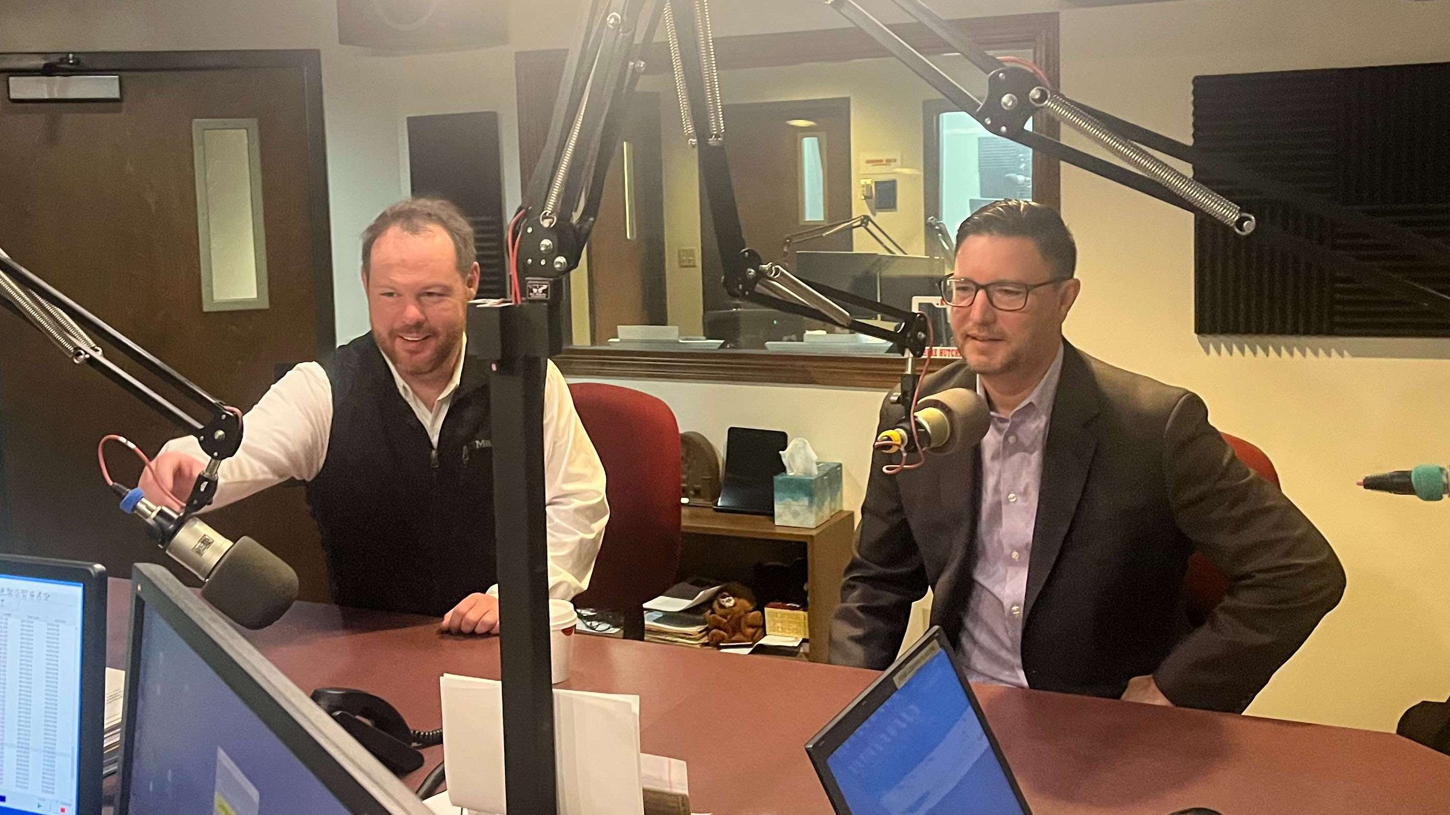 Graham Kelmme, StartUp Hutch (L) and Troy Tabor, Wichita State University