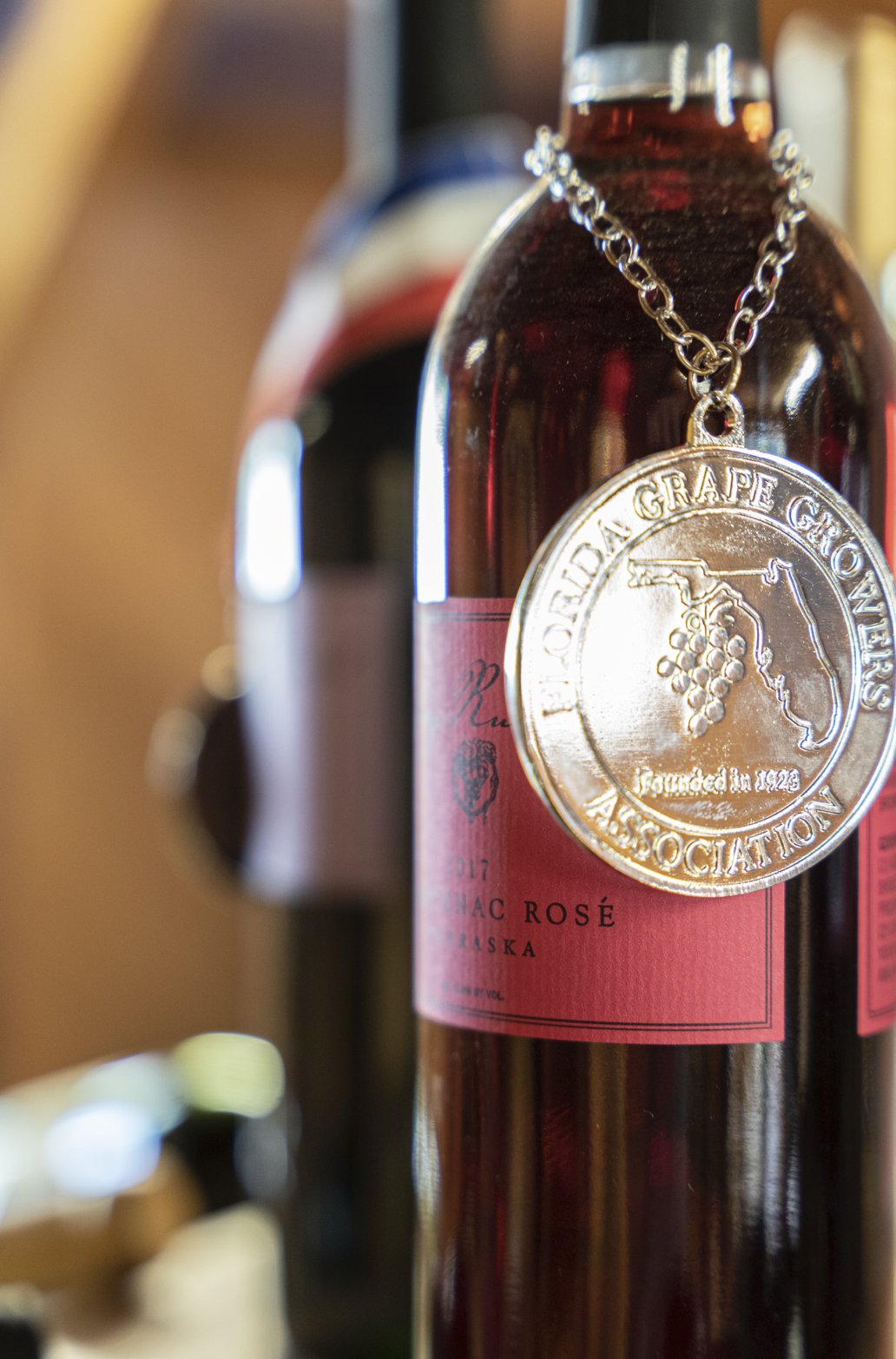 Award Winning Whiskey Run Creek in historic Brownville scored 97  points with their Best of Show Rosé  (Courtesy Nebraska Winery and Grape Growers Association