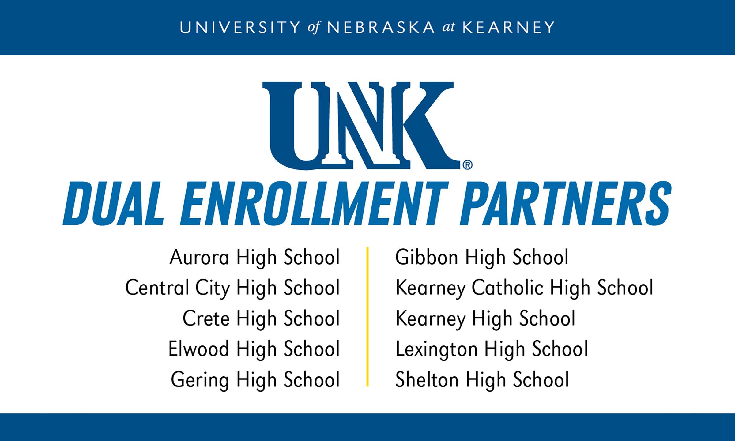 UNK Dual Enrollment Partners (courtesy UNK Communications)