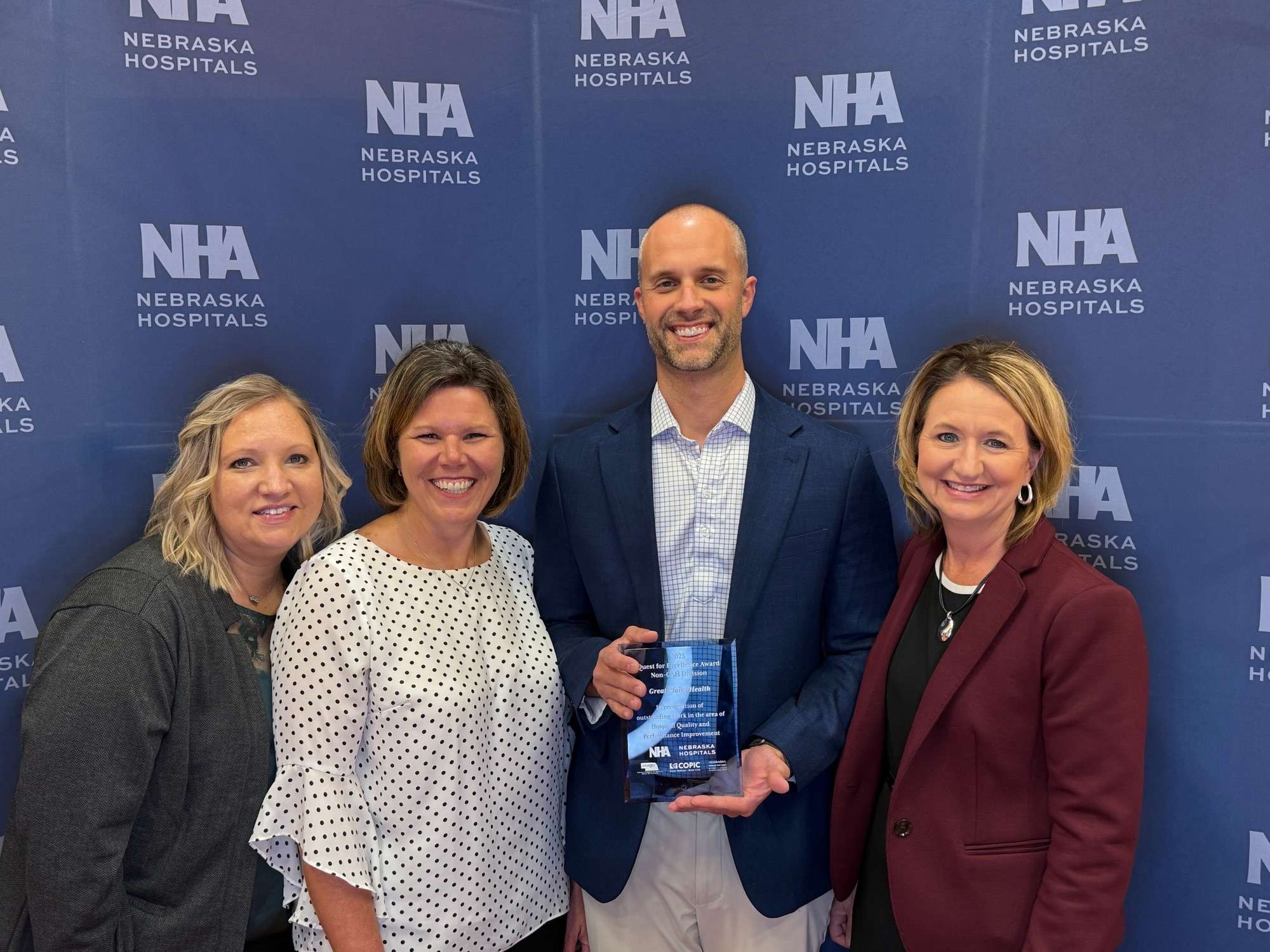 Quest for Excellence Award from the Nebraska Hospital Association was awarded to Great Plains Health. (Courtesy Great Plains Health)