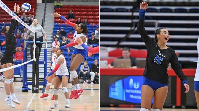Blue Dragon sophomore Jaylynn McNeill (left) was named the KJCCC Player of the Week and teammate Clara Oliveira (right) was named the league's Defensive Player of the Week on Tuesday.