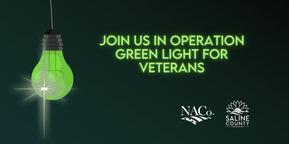 Saline County inviting community members to participate in "Operation Green Light" for Veterans in Saline County <b>November 4–11. </b>Courtesy image