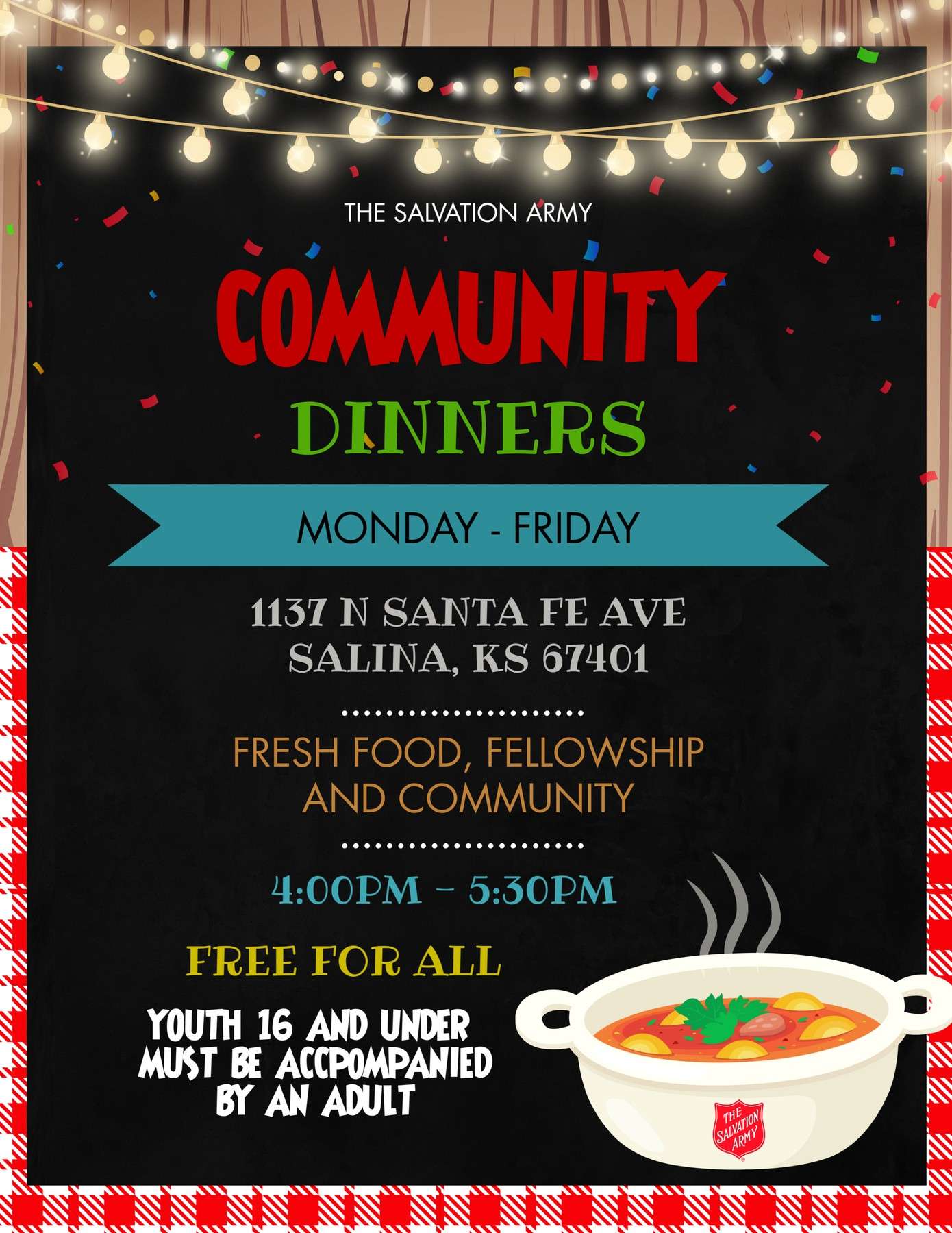 Salvation Army of Salina Dinner Program. Courtesy image