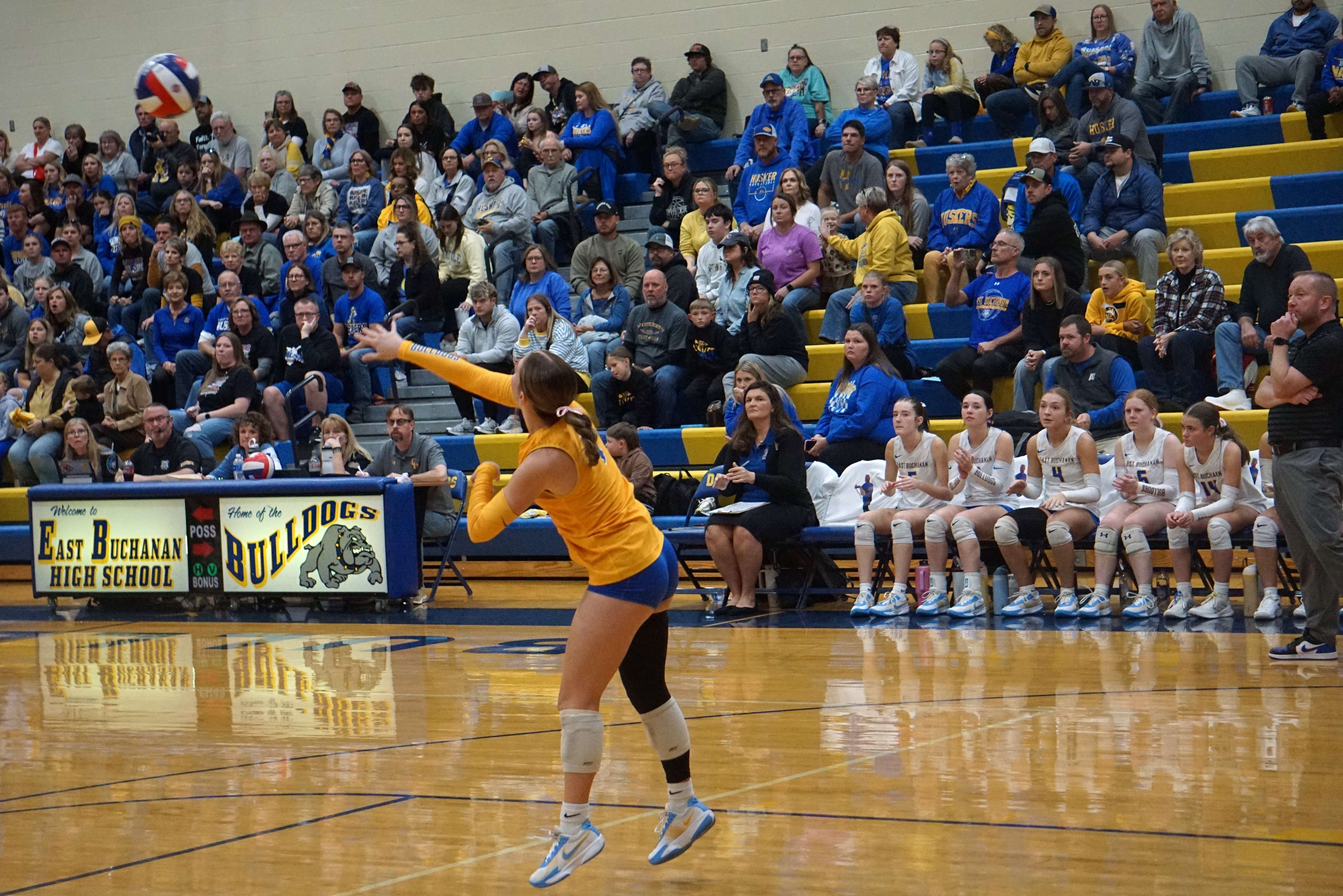 East Buchanan Libero Kaylynn Engnes / Photo by Matt Pike