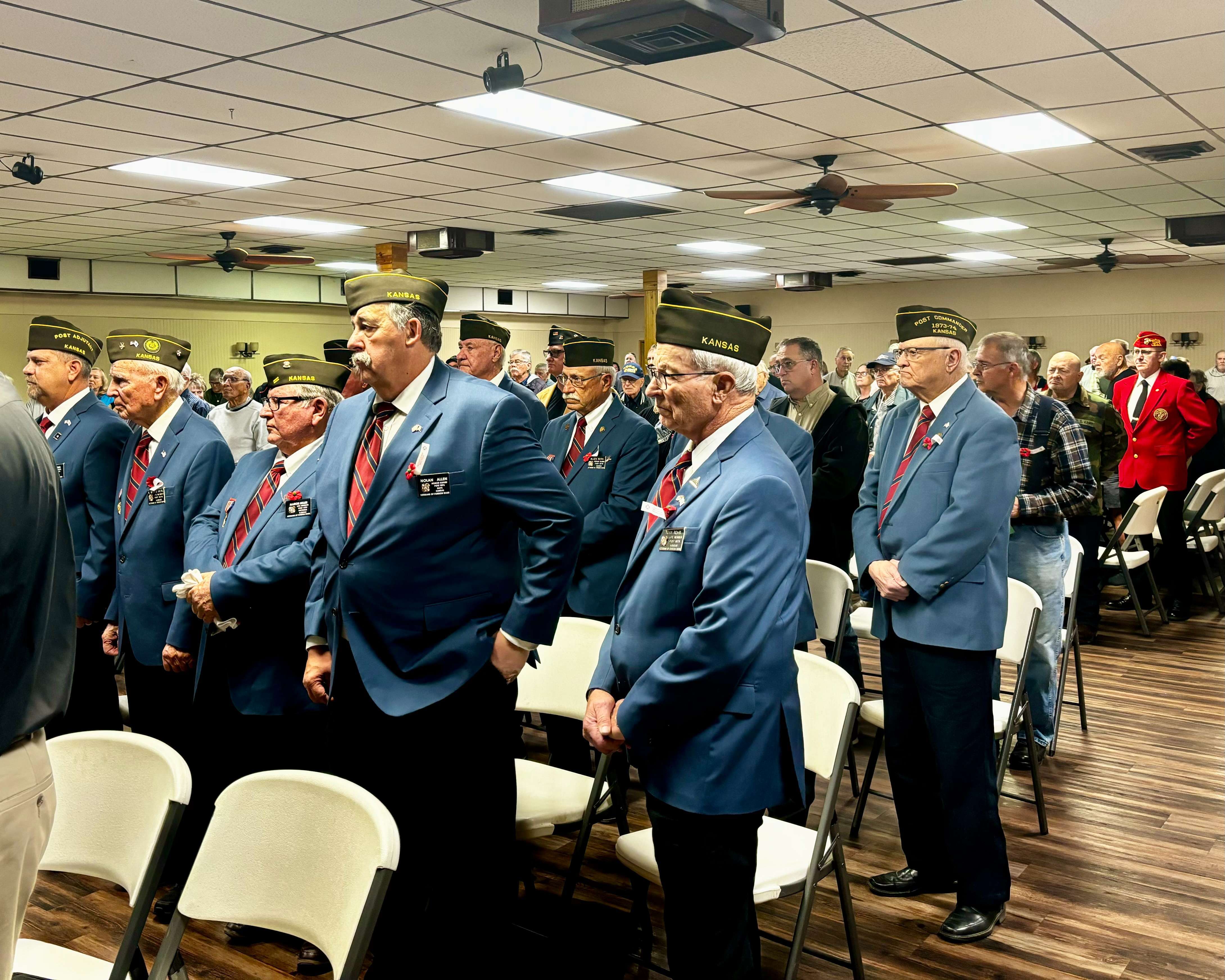 Veterans and other attendees at the VFW Post 9076 in Hays on 2024 Veterans Day. Photo By Tony Guerrero/Hays Post