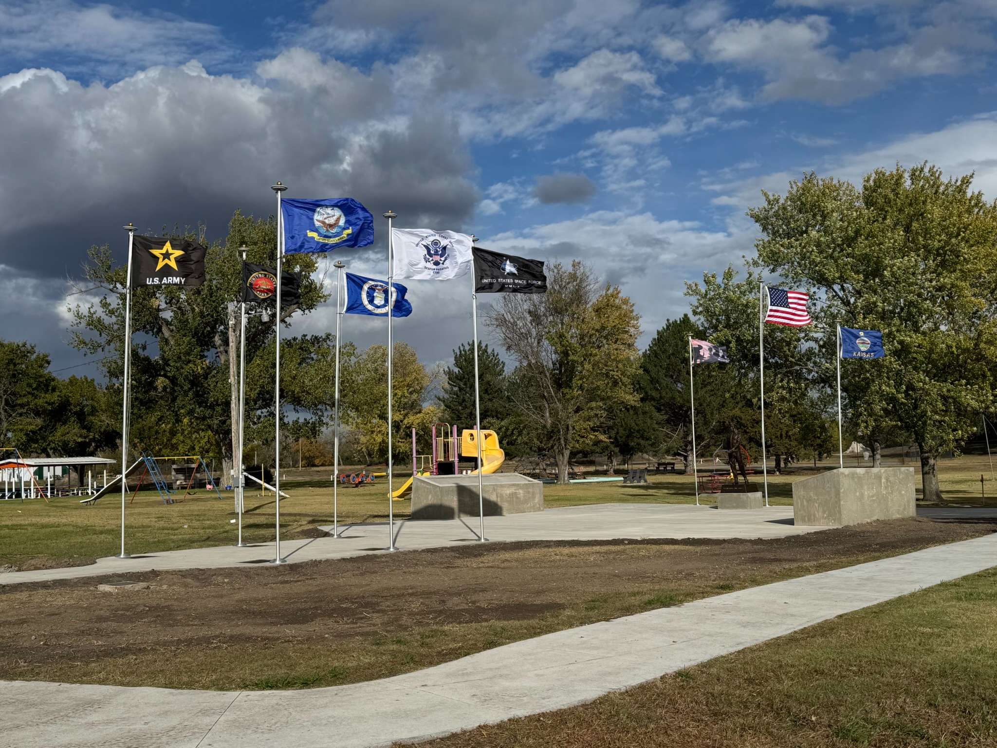 <i>Veterans' Memorial in the city park in Morland, Kansas. Courtesy photo</i>