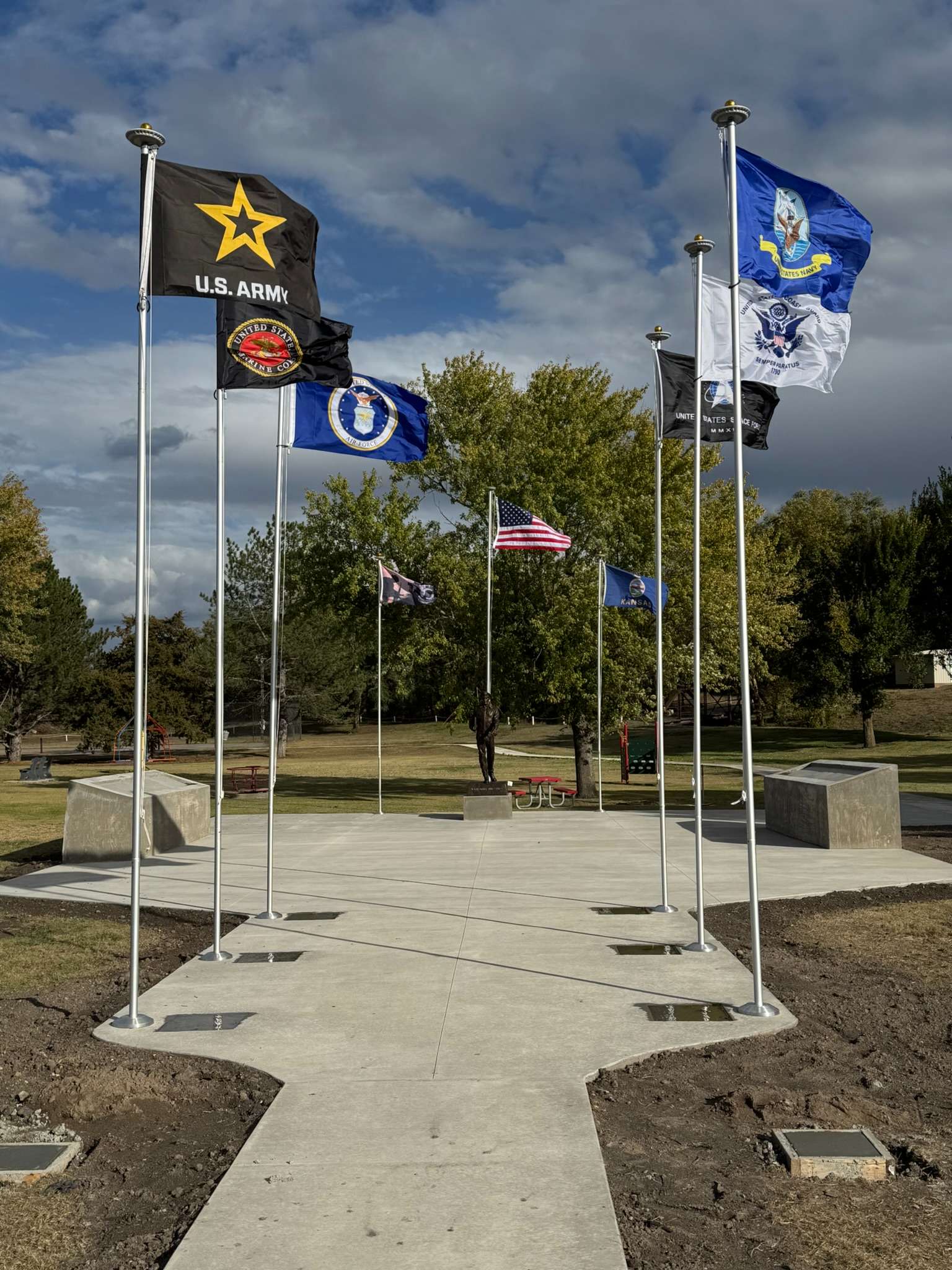 <i>Veterans' Memorial in the city park in Morland, Kansas. Courtesy photo</i>