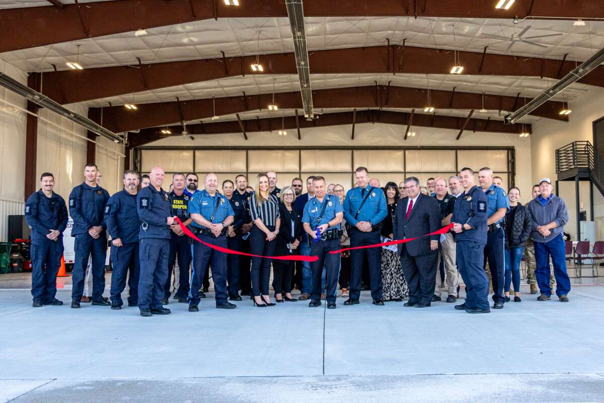 KHP celebrates completion of aircraft hangar facility at Hays Regional Airport on Wednesday, October 22. Courtesy of Kansas Highway Patrol