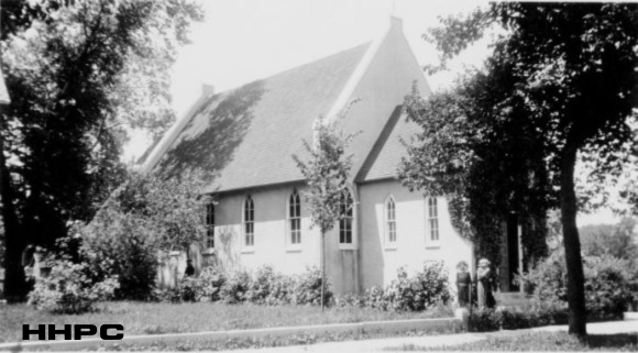 Grace Episcopal Church Exterior - 303 E. 1st & Maple - c. 1950 (the Old Church 1891-1951). Courtesy of the Conard-Harmon Collection.