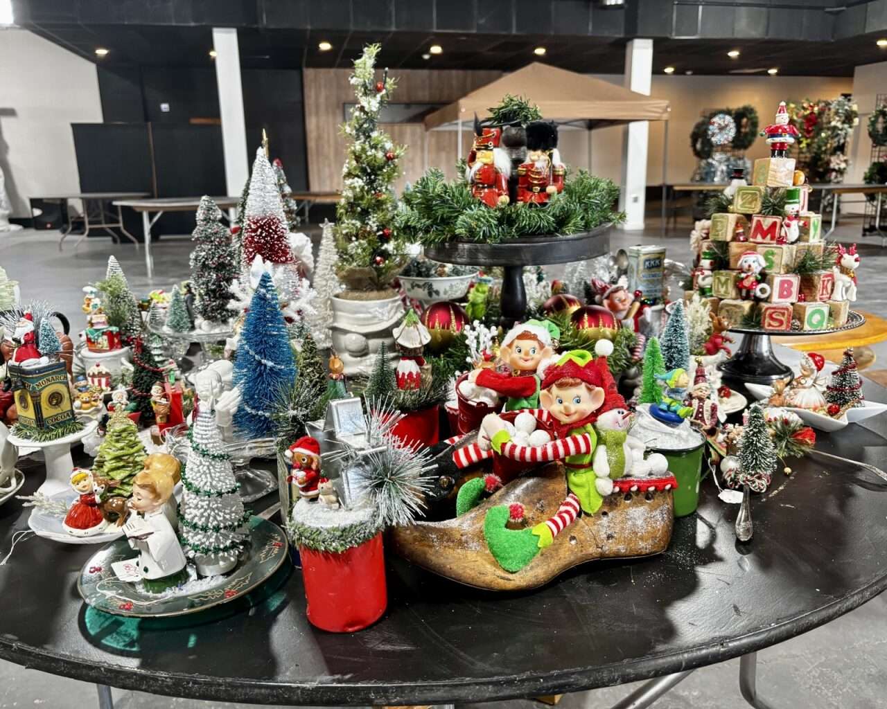 Several Christmas items for the Hays Arc Recycled Reindeer Christmas Market Featuring Festival of Trees. Photo by Tony Guerrero/Hays Post