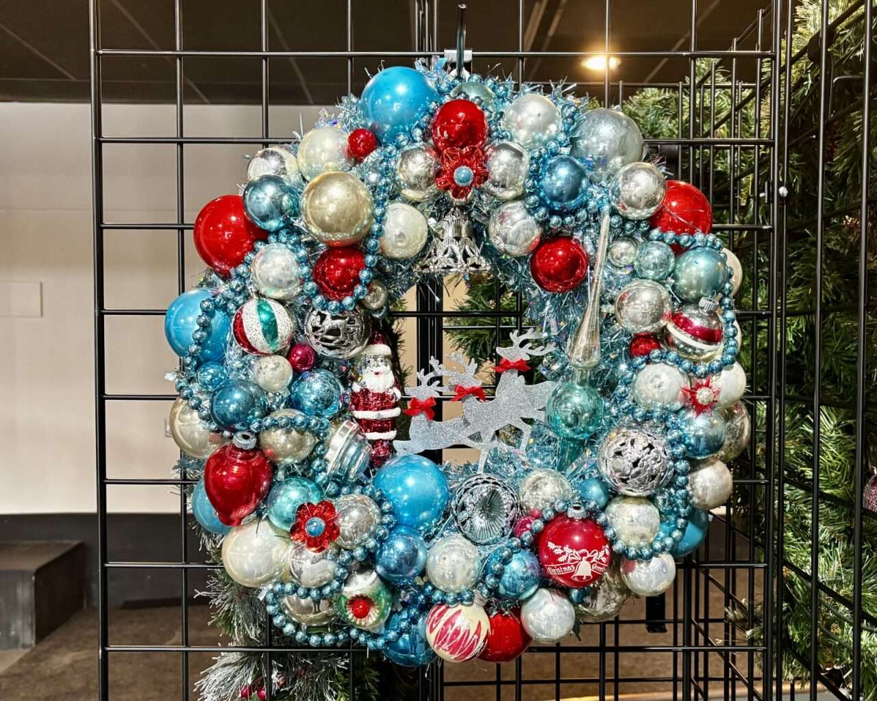 A Christmas wreath for the Hays Arc Recycled Reindeer Christmas Market Featuring Festival of Trees. Photo by Tony Guerrero/Hays Post