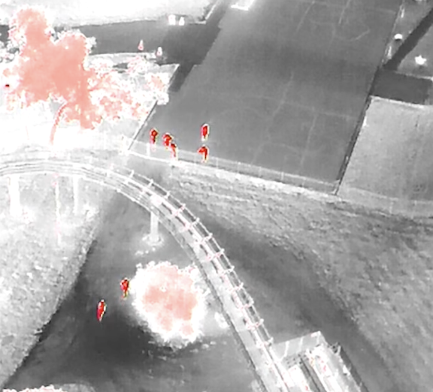 The heat-sensing image of the search from the Clay Co. Sheriff video