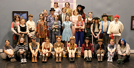 Twenty-four students make up the on-stage cast while another six students work behind the scenes in the upcoming production of “Peter Pan – Journey To Neverland.” The non-musical adaptation will take place in the new Hays High Performing Arts Center at 7 p.m. on Nov. 13-15 and 2 p.m. on Nov. 16. The entrance to the auditorium is located on the south side of the building. Courtesy photo