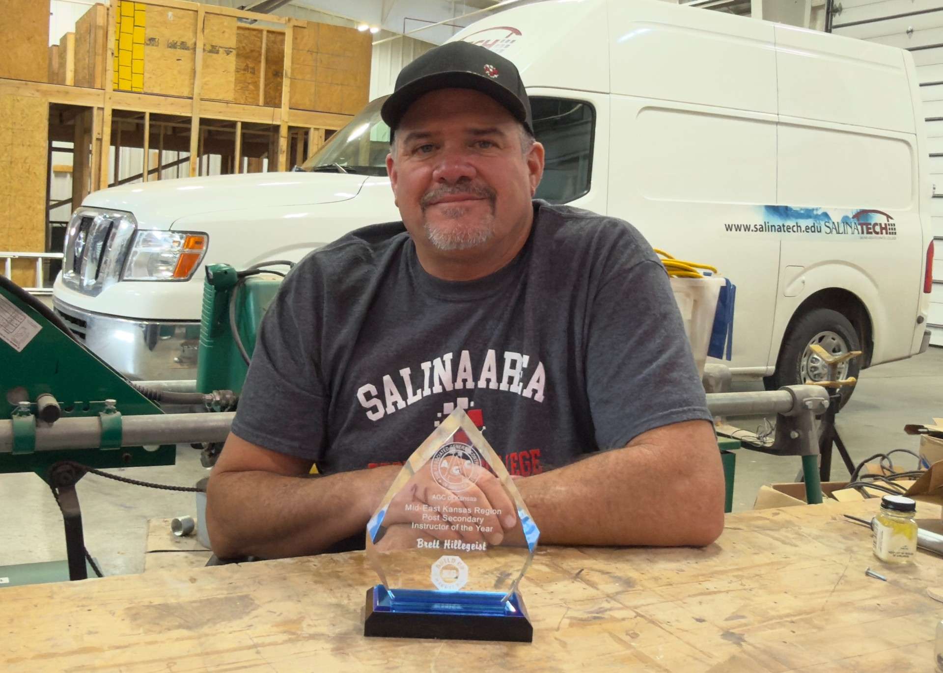 Brett Hillegiest, Electrical Technology Instructor for Salina Area Technical College, was named the Mid-East Kansas Region Post-Secondary Instructor of the Year for 2025. Courtesy of Salina Area Technical College