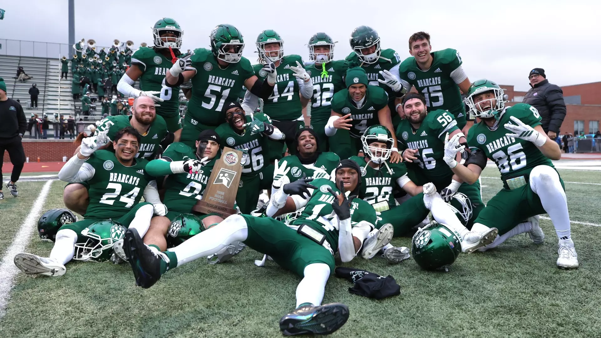 The Northwest Missouri State Bearcats won an MIAA title after beating rival Missouri Western 38-7, the first title of the John McMenamin era/ Photo courtesy of Aaron Hare- Northwest Athletics
