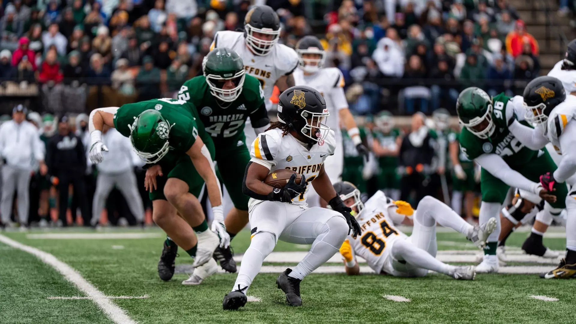 Missouri Western had a brief lead, but fell to Northwest Missouri State in a rivalry matchup in Maryville 38-7 on Saturday/ Photo courtesy of RJ Baig-MoWest Athletics