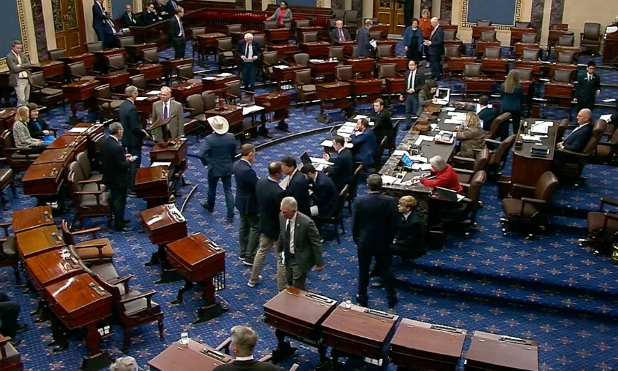 Counting votes late Sunday in the U.S. Senate