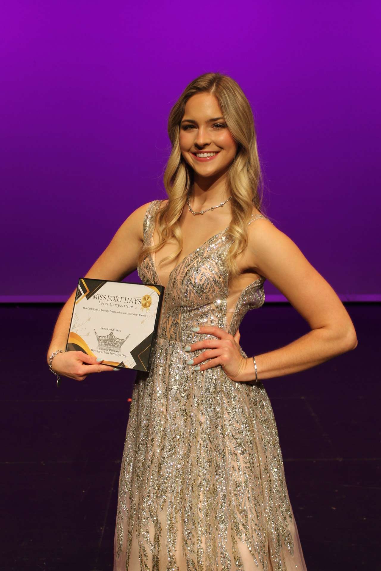 Miss Fort Hays interview award winner Harper Lubbers. Courtesy photo
