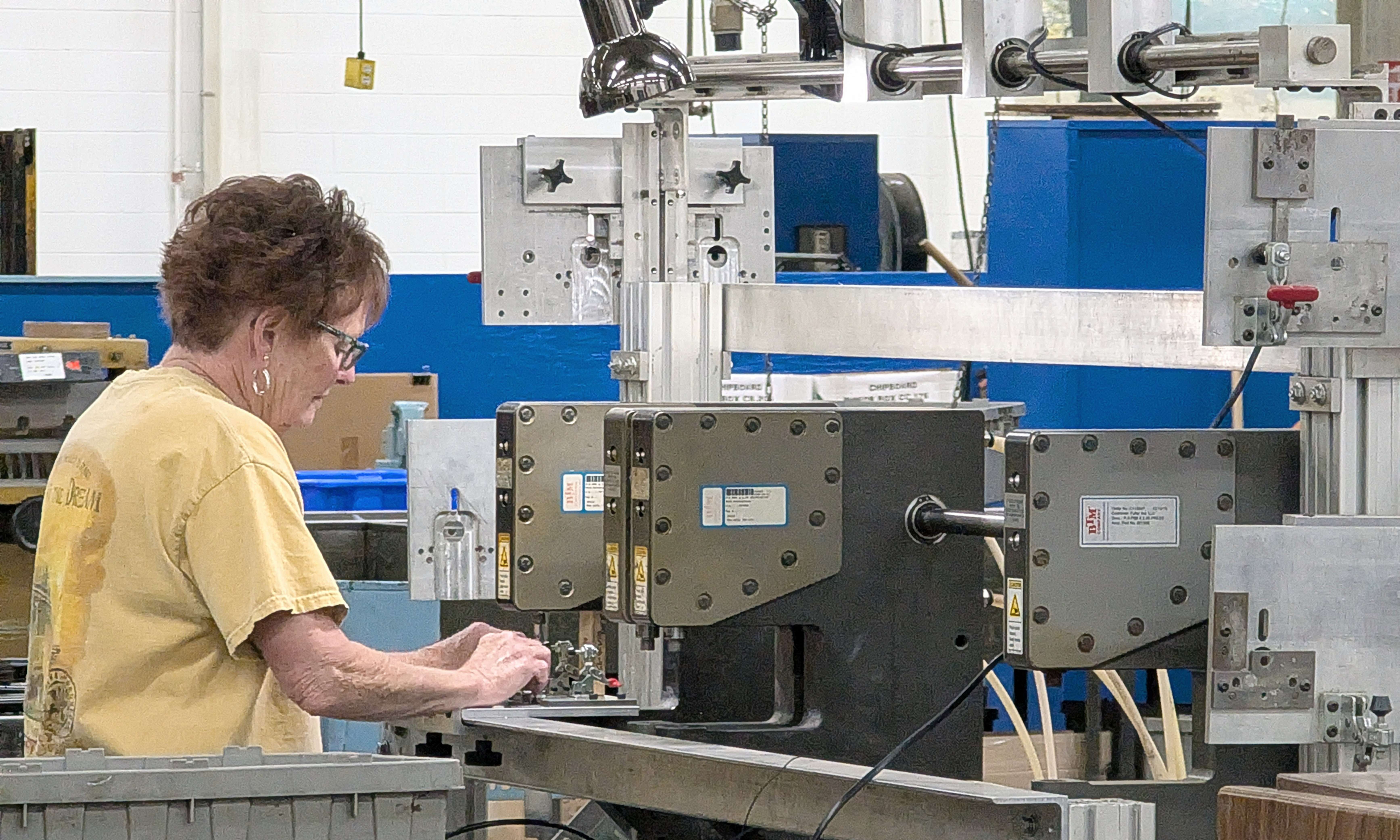 Shannon Dehaan, Fuller Industries Inc.’s Fullergript production lead, goes about her work Monday afternoon. The company announced that its Brush/Gript Department completed its annual ISO audit without any nonconformances for the second year in a row.