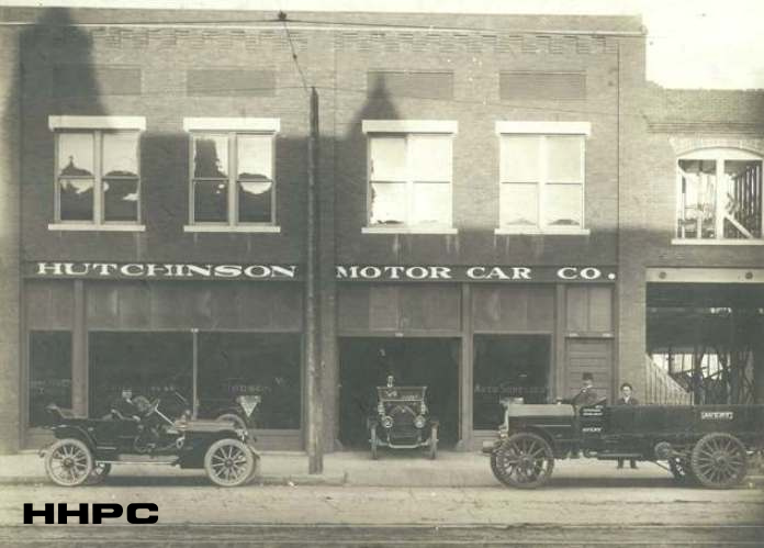 Hutchinson Motor Car Co. - 116-118 S. Main (ArtisTree) - 1910. Courtesy of the Conard-Harmon Collection.