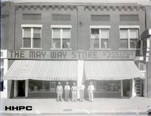 Hutchinson Motor Car Co. - The May Way Store with Employees - 116-118 S. Main - c. 1945. Courtesy of the Conard-Harmon Collection.
