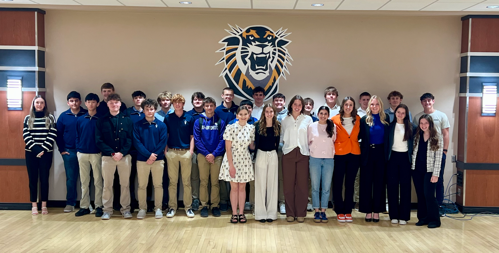 Students who competed in the 2025 Youth&nbsp;Entrepreneurship Challenge on the campus of Fort Hays State University. Courtesy photo