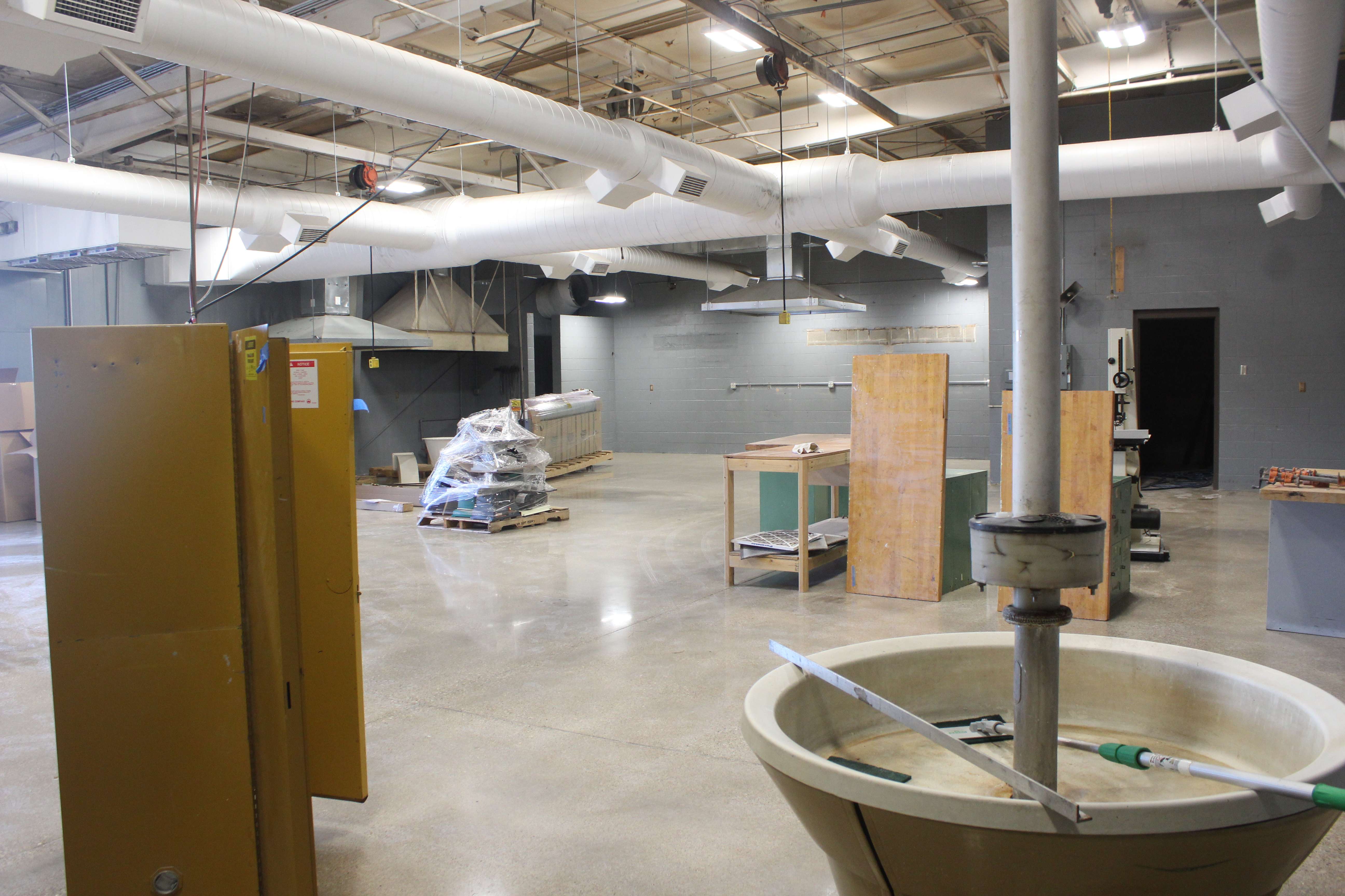 The former high school metals shop will become the new Hays Middle School wood shop, providing students with much more space than their current classroom. Photo by Cristina Janney/Hays Post