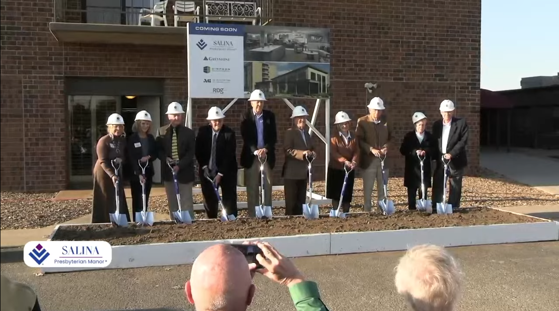 Salina Presbyterian Manor celebrates the groundbreaking of its $10 million expansion project on Tuesday, November 18. Screenshot from recorded livestream on the Salina Post Youtube page