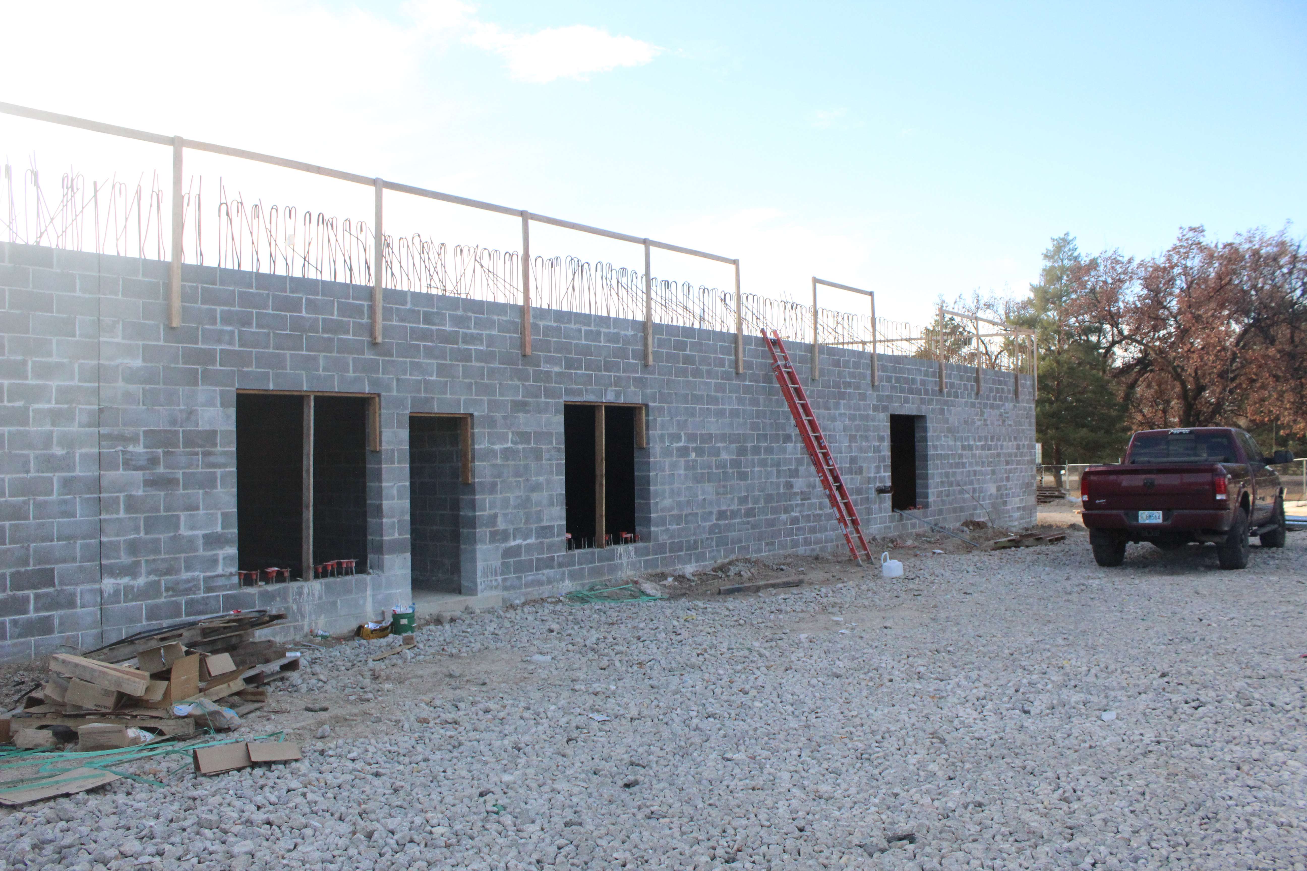 This north classroom addition will double as a storm shelter.&nbsp;Photo by Cristina Janney/Hays Post
